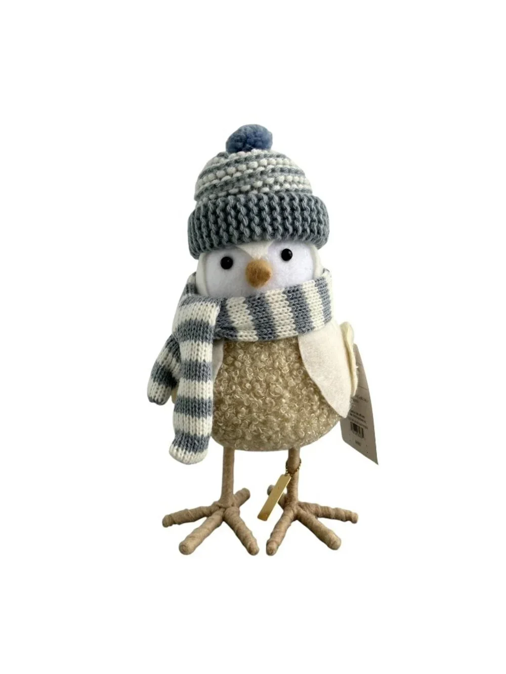 2022 Target Wondershop Winter Bird WEFT Featherly Friends Gray White Scarf NEW
